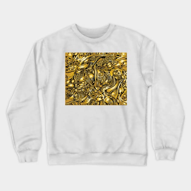 Gold and black Crewneck Sweatshirt by BraveCoward